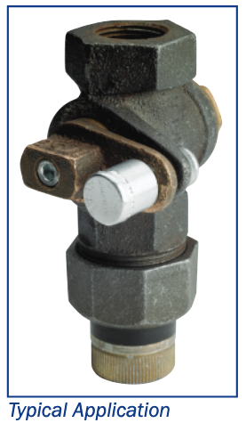 lock seal installed on water meter connection nut